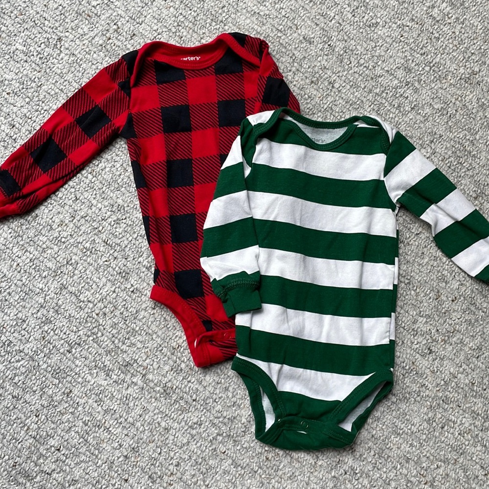 Holiday Carter’s onesies.